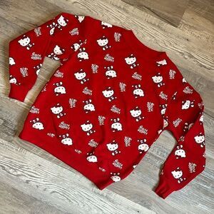 Sanrio•Hello Kitty•all over red•sweatshirt•small•crewneck | WA-1590